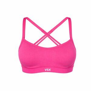 VICTORIA’S SECRET VSX Sports Pink Strappy Bra Size 34C